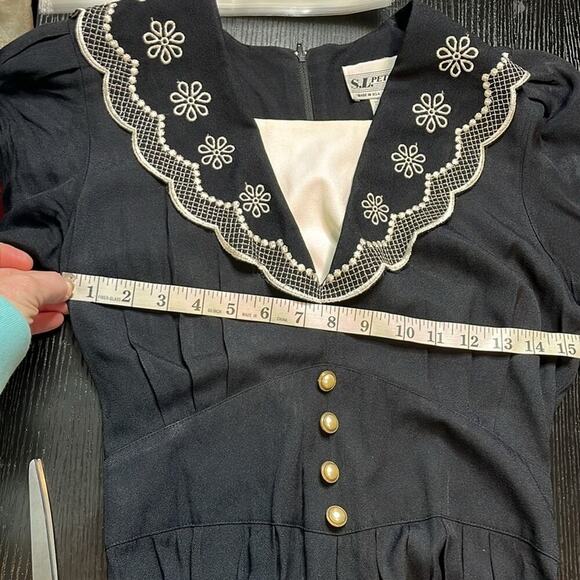 Vintage S.L. Petites sailor collar midi dress - Picture 5 of 6